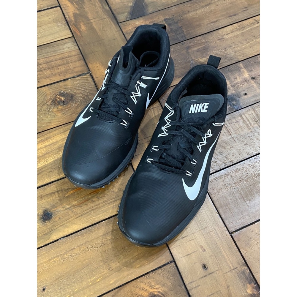 Nike Lunar Command 2 Golf Shoes Black White 849968-002 Men's Size 8.5 Spiked